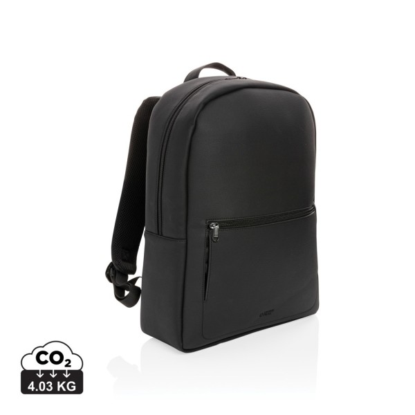 Swiss Peak deluxe PU laptoprugzak PVC vrij, zwart