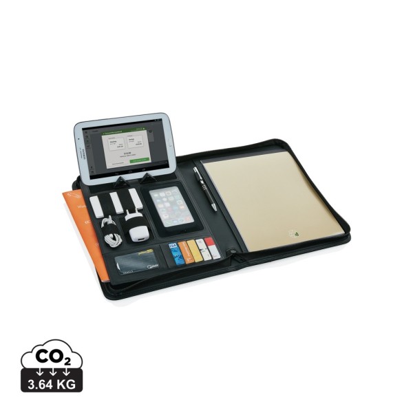 Essential tech portfolio met rits, zwart