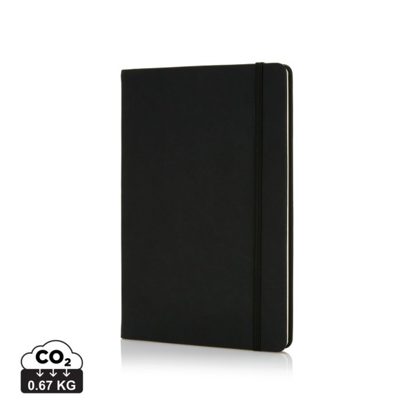 Deluxe hardcover PU A5 notitieboek, zwart