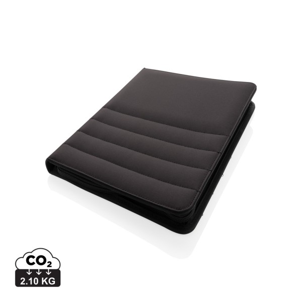 Impact AWARE™ RPET A4 portfolio met rits, zwart