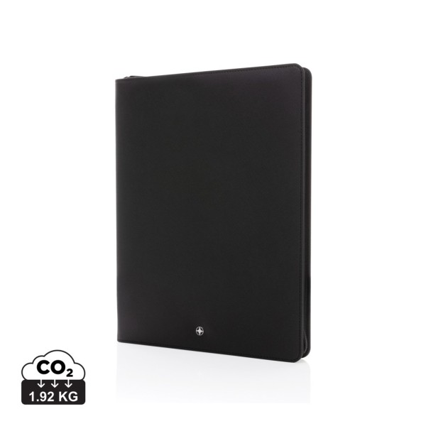 Swiss Peak Heritage RCS rPU A4 portfolio met rits, zwart