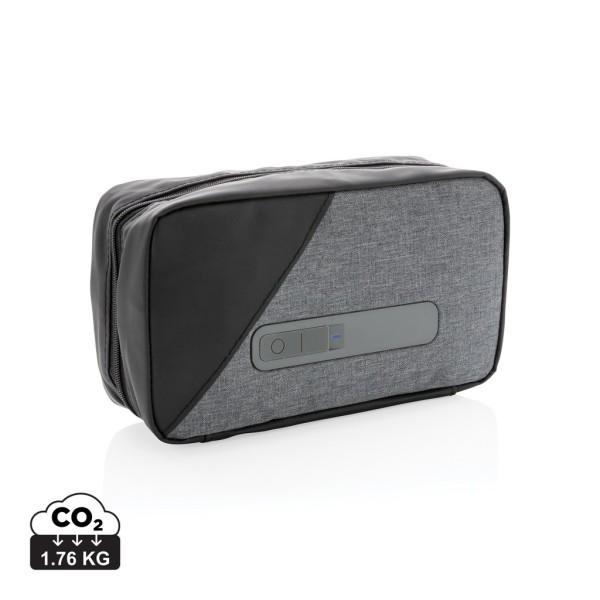 Draagbare UV-C sterilisatie pouch met geïntegreerde batterij, grijs