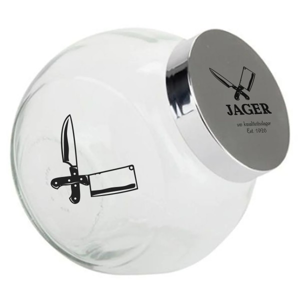 Snoeppot Sweets 2 liter zilver deksel