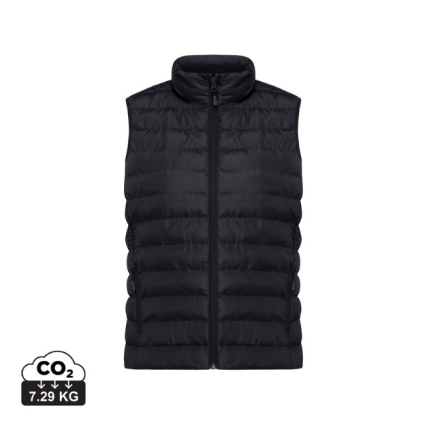 Iqoniq Meru dames gerecycled polyester bodywarmer, zwart