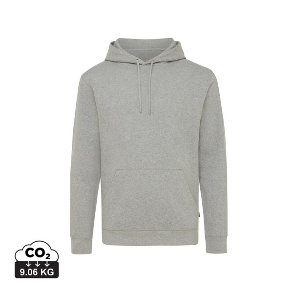 Iqoniq Torres gerecycled katoen hoodie ongeverfd, heather grey