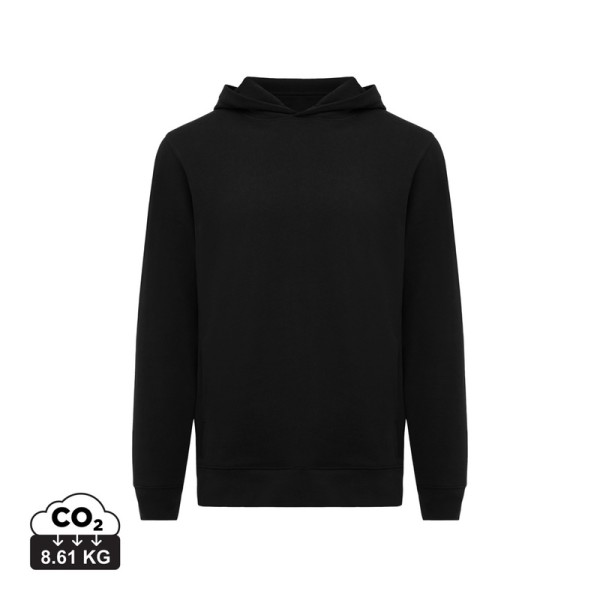 Iqoniq Yengo recycled katoen hoodie met steekzakken, zwart