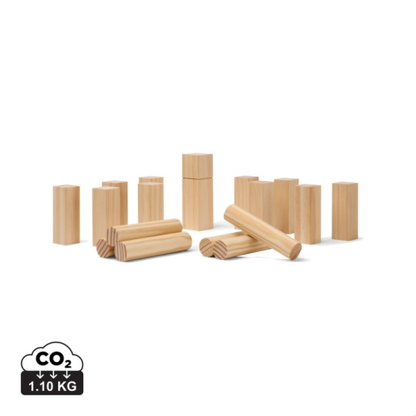 VINGA Kubb mini spel, bruin