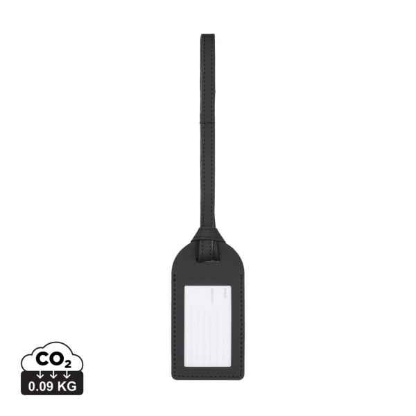 VINGA Baltimore RCS recycled polyester bagagelabel, zwart