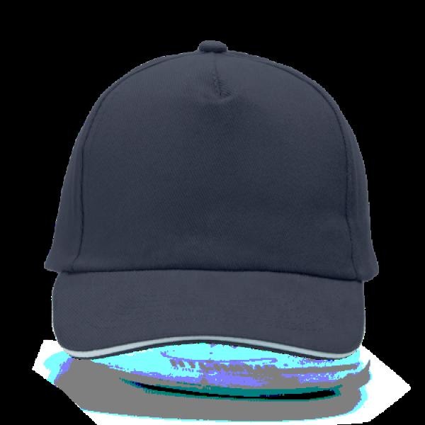 Cap 5 panel brushed met klittenbandsluiting