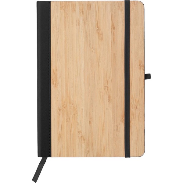 PU en bamboe notitieboek Dorita