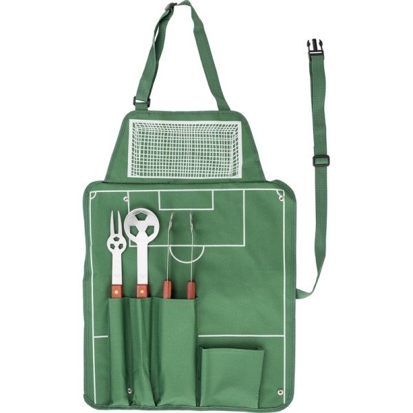 Nylon (600D) schort met barbecue set Christina