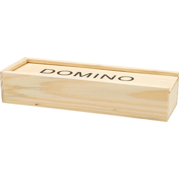 Houten doos met dominospel Enid