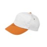 Cap 5 panel wit met gekleurde klep en klittenbandsluiting-1095