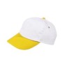 Cap 5 panel wit met gekleurde klep en klittenbandsluiting-1094