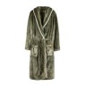 VINGA Louis luxe pluche RPET badjas maat S/M, groen-312013