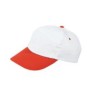 Cap 5 panel wit met gekleurde klep en klittenbandsluiting-1096