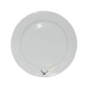 Bord brede rand wit 17 cm