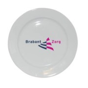 Bord brede rand wit 24 cm