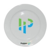 Bord brede rand wit 26,5 cm