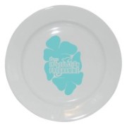 Bord brede rand wit 28 cm