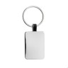 RCS rechthoekige sleutelhanger van gerecycled zinc alloy, zilver-338452