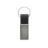 Luxe PU sleutelhanger RCS gerecycled zinc alloy, zwart-338455