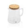 Ukiyo borosilicaatglazen karaf met bamboe deksel 1,2L, transparant-338998