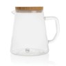 Ukiyo borosilicaatglazen karaf met bamboe deksel 1,2L, transparant-313526