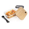 Glazen lunchbox met bamboe deksel, transparant-313630