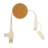Kurk 6-in-1 oprolbare kabel, bruin-313989