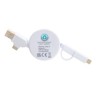 RCS gerecycled plastic Ontario 6-in-1 oprolbare kabel, wit-313994