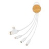 RCS gerecycled plastic Ontario 6-in-1 ronde kabel, wit-314014