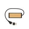 Link RCS gerecycled plastic en bamboe dubbeleUSB-hub, zwart-314314
