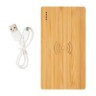Bamboe 4.000 mAh powerbank met 5W draadloze oplader, bruin-314495