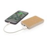 Kurk en tarwestro 5000 mAh zakformaat powerbank, bruin-288391