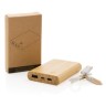 Bamboe 5.000 mAh powerbank, bruin-314550