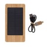Sunwick 10.000 mAh bamboe solar powerbank, bruin-314638