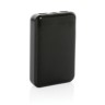 RCS standaard recycled plastic 10.000 mAh powerbank, zwart-314844