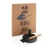 Barbecue set inclusief hamburgerpers, grijs-316075