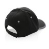 Impact AWARE™ 5 panel recycled katoenen truckercap, zwart-267312