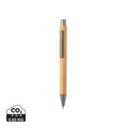 Slim design bamboe pen, bruin