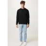 Iqoniq Kruger gerecycled katoen relaxed sweater, zwart-275020