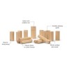 VINGA Kubb mini spel, bruin-328667