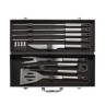 12-delige barbecue set in aluminium koffer, zilverkleurig-315936